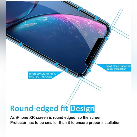 NEW'C [2Pack] Screen Protector for iPhone 11 & XR (6.1")Tempered Glass - Picture 5 of 12